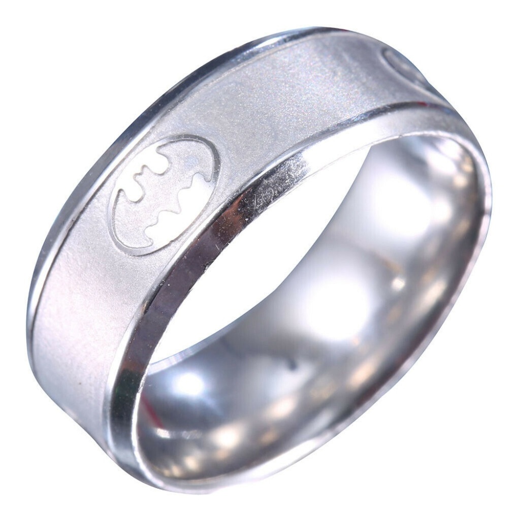 Silver Band Ring with Engraved Design